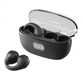 Беспроводная стереогарнитура Breaking BT-04 Clips, LED, Bluetooth 5.3 (Черный) 25537