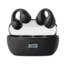 Беспроводная стереогарнитура Breaking BT-04 Clips, LED, Bluetooth 5.3 (Черный) 25537
