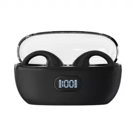 Беспроводная стереогарнитура Breaking BT-04 Clips, LED, Bluetooth 5.3 (Черный) 25537
