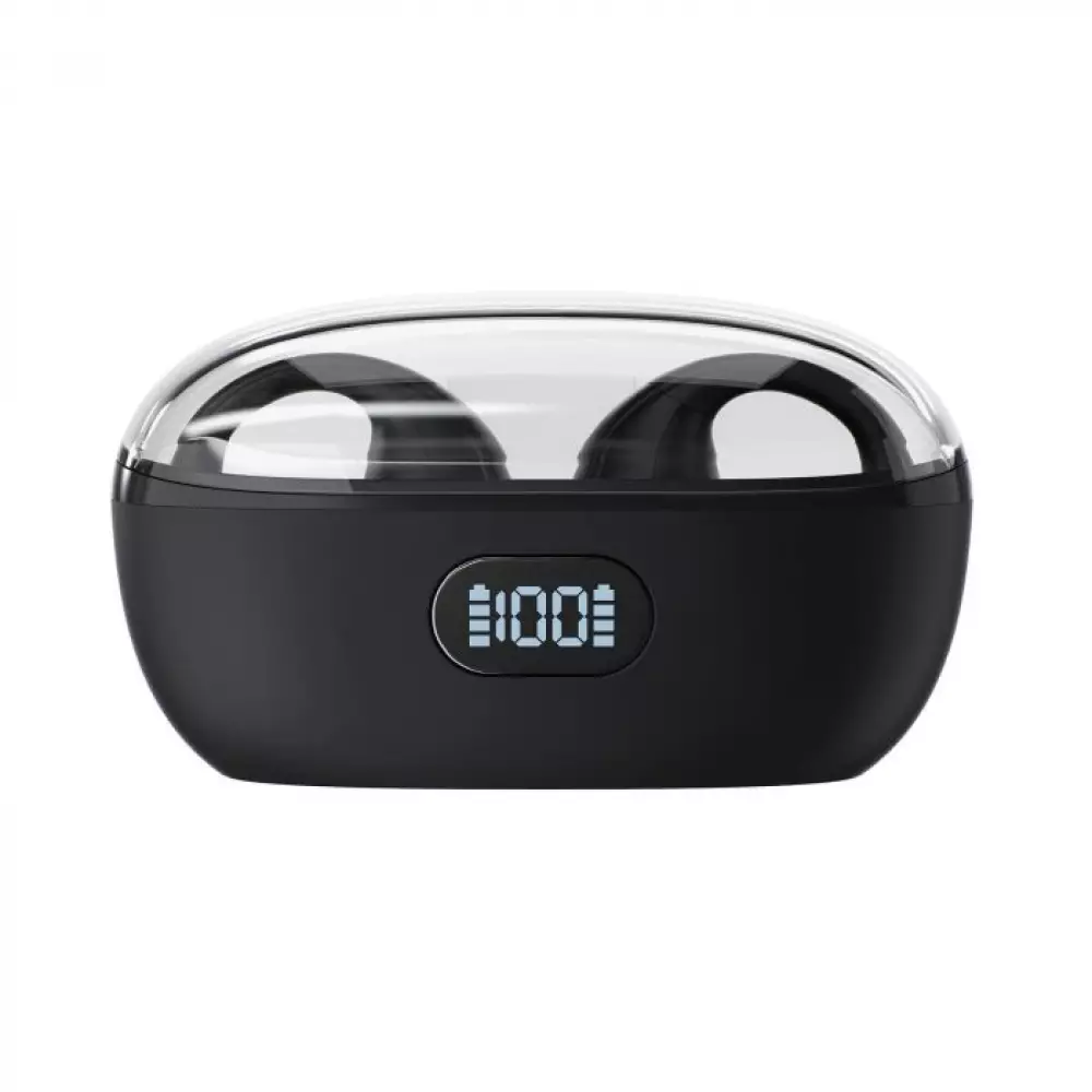 Беспроводная стереогарнитура Breaking BT-04 Clips, LED, Bluetooth 5.3 (Черный) 25537