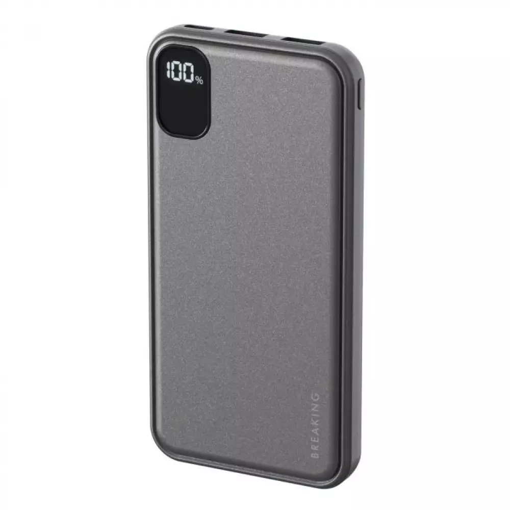 Внешний аккумулятор Breaking P216, 2USB-A+USB-C, 10 000 mAh, 3.0A, 22,5W, PD, LED (Графит) 27230