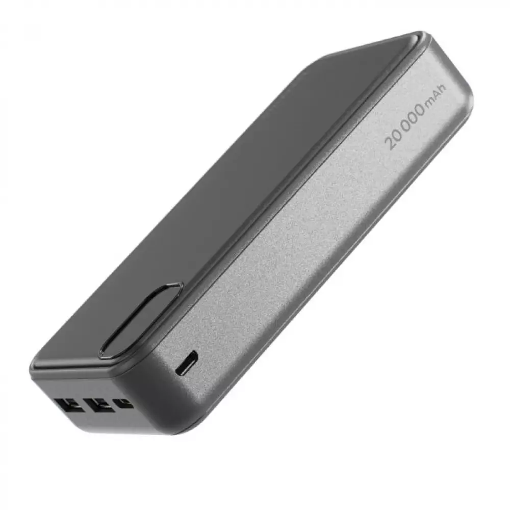 Внешний аккумулятор Breaking P217, 2USB-A+USB-C, 20 000 mAh, 3.0A, 22,5W, PD, LED (Графит) 27231