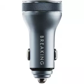 АЗУ Breaking C06, 1USB-A + USB-C, QC 3.0, PD 36W, Led steel (Графит) 23172