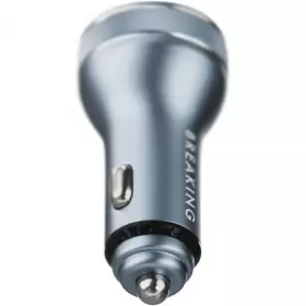 АЗУ Breaking C06, 1USB-A + USB-C, QC 3.0, PD 36W, Led steel (Графит) 23172