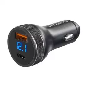 АЗУ Breaking C08, USB-A + USB-C, QC 3.0, PD 54W, Led Steel (Черный) 23178