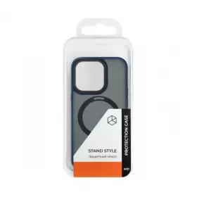 Накладка пластиковая Breaking M01 Stand Style для iPhone 15 Pro (Синий) 43208