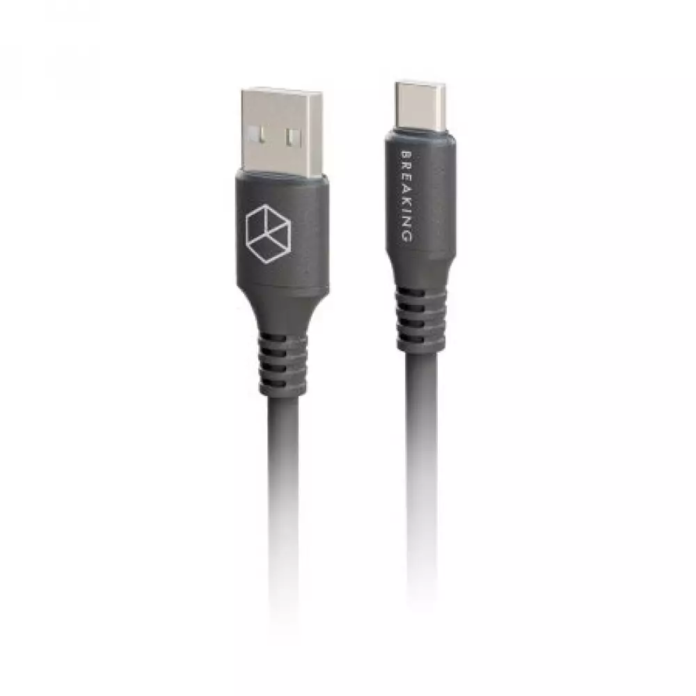 Кабель Breaking Soft Touch K20, USB-A USB-C, 3.0A 1м (Черный) 21345