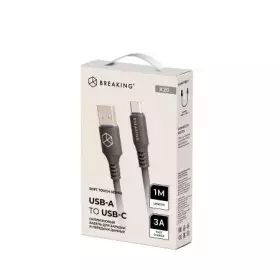Кабель Breaking Soft Touch K20, USB-A USB-C, 3.0A 1м (Черный) 21345