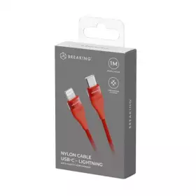 Кабель Breaking Nylon Type-C - Lightning 1m. (Красный) 21413