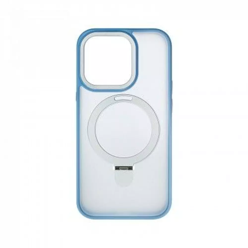 Чехол Stand Style Breaking MagSafe M01 iPhone 14 Pro Max светло-синий 43181