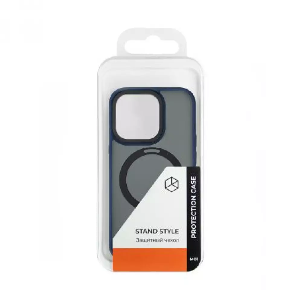 Чехол Stand Style Breaking MagSafe M01 iPhone 14 Pro синий