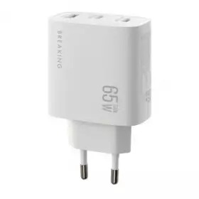СЗУ Breaking WC19, 2USB-C+USB-A Gan 65W, QC 3.0, 3A (белый) 22258