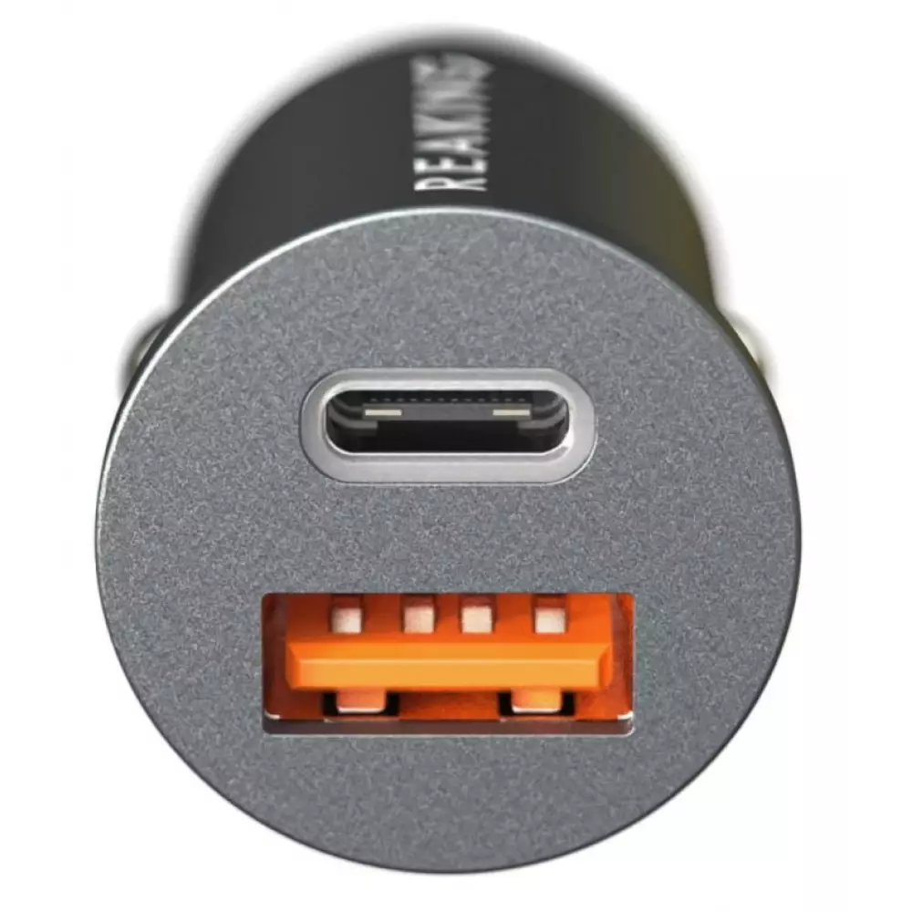 АЗУ Breaking C10, USB-A + USB-C, QC 3.0, PD 48W, 3A, Steel, Mountain series (графит) 23187
