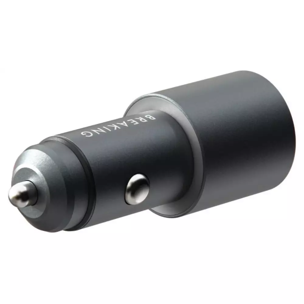 АЗУ Breaking C11, USB-A + USB-C, QC 3.0, PD 53W, 3A, Steel, Mountain series (графит) 23188