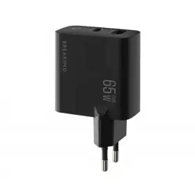СЗУ Breaking WC20, USB-C+USB-A, Gan 65W, QC 3.0, 3A, Mountain series (черный) 22261