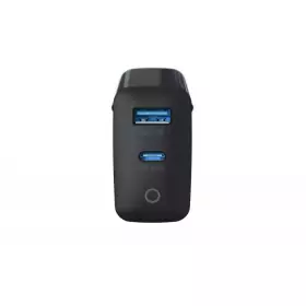 СЗУ Breaking WC20, USB-C+USB-A, Gan 65W, QC 3.0, 3A, Mountain series (черный) 22261