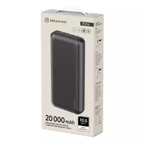Внешний аккумулятор Breaking P214, 2USB-A, 20 000 mAh, 2.1A, 10,5W (Графит) 27227