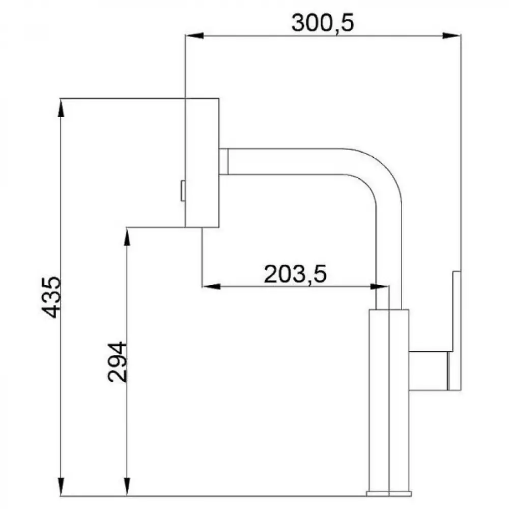 Смеситель для кухни Haiba HB73824-5 золотой, выдвижной