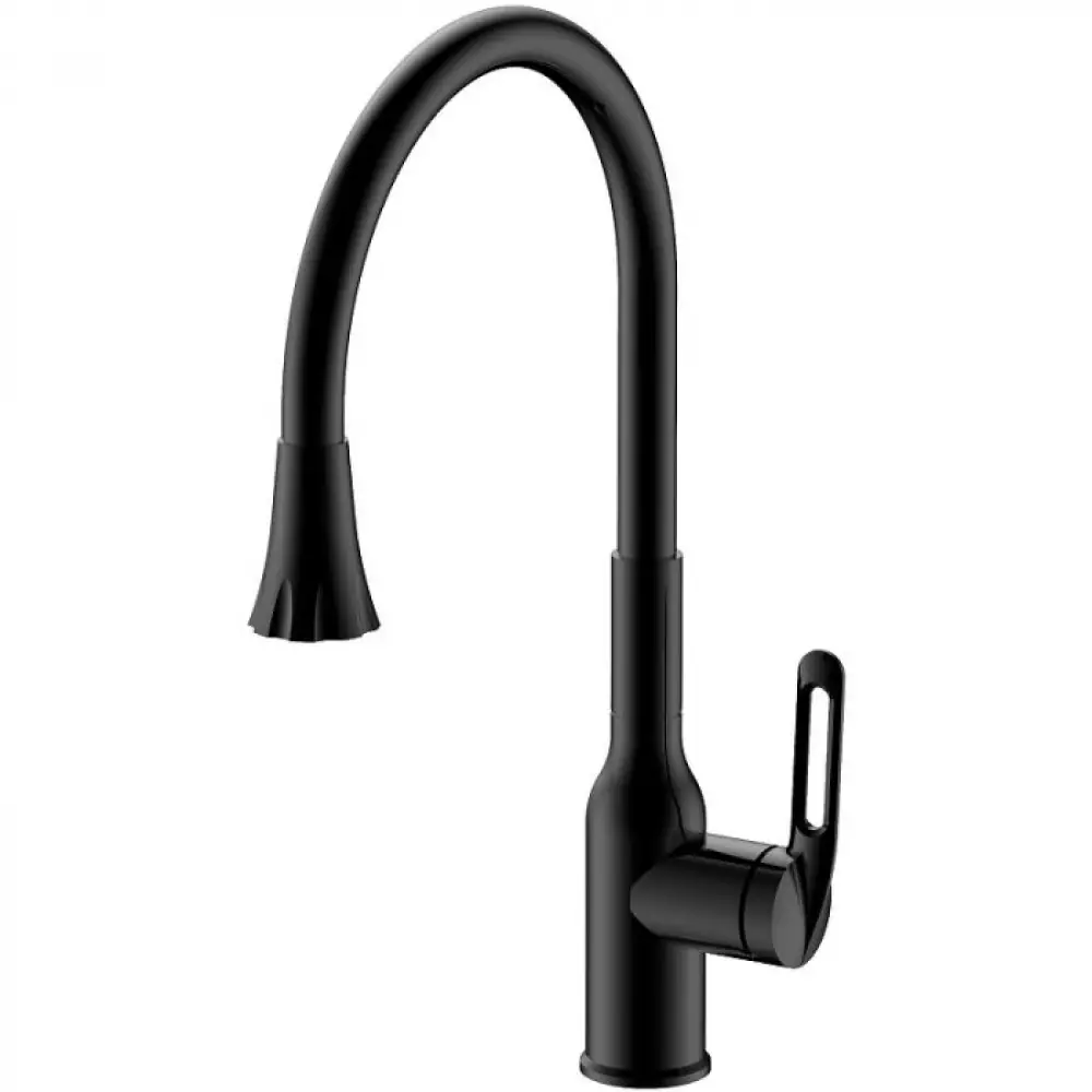 Смеситель для кухни Haiba HB73825-7 черный, из нержавейки