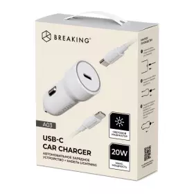 АЗУ Breaking A03 PD 20W Lightning (белый)
