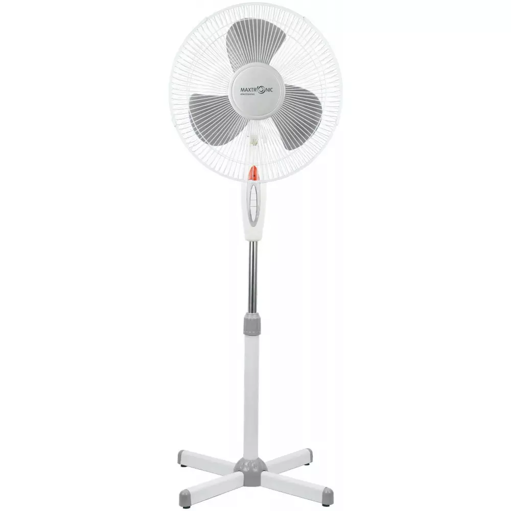 Вентилятор напольный Maxtronic 81462-MAX-1619-4 белый/серый