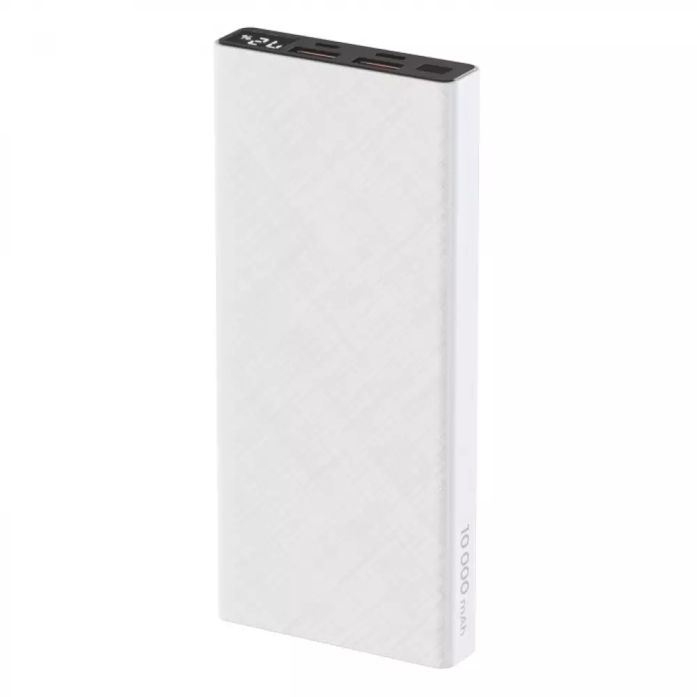 Внешний аккумулятор Breaking P211, 2USB-A, USB-C, 10 000 mAh, 5.0A, 22,5W, PD, QC LED (Белый) 27210