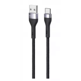 Кабель Breaking Tissue USB - Type-C, 3A, 1m. (Черный) 21459