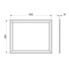 Зеркало ASB-Woodline Риола 100 белый 12395