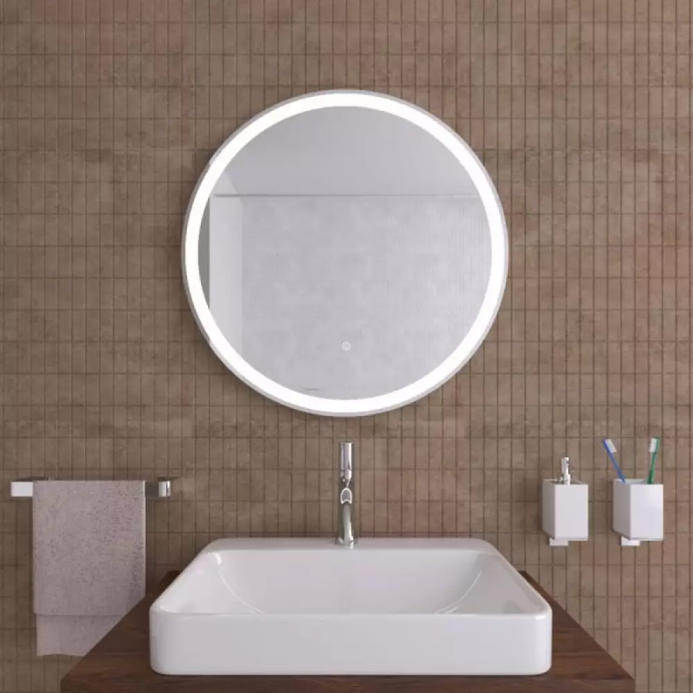 Зеркало Caiman Luna 103 600x600 круглое с подсветкой и сенсорным выключателем  на касание