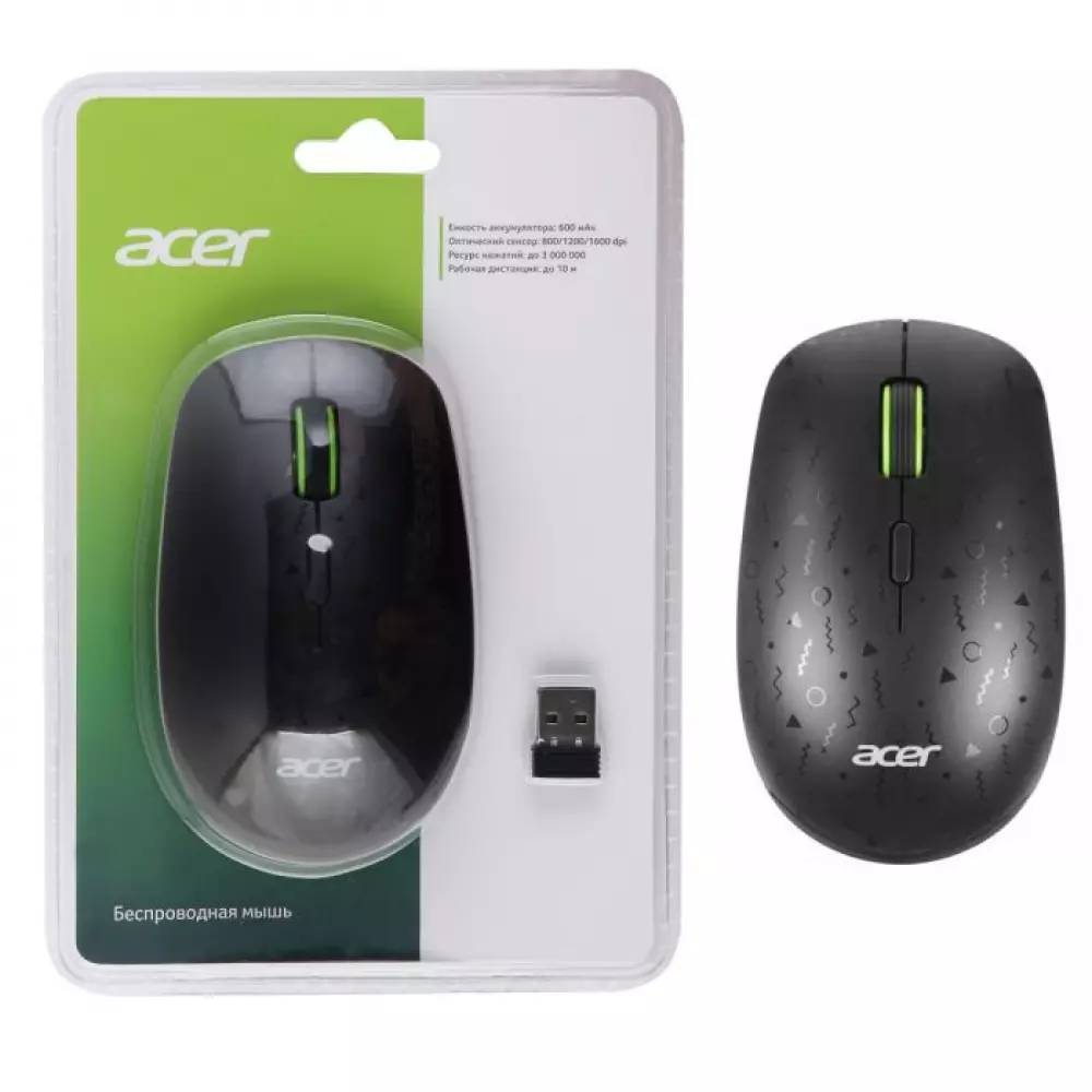 Мышь Acer OMR307 беспроводная черный