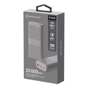 Внешний аккумулятор Breaking P205, USB-A+USB-C, 20 000 mAh, 3.0A, 20W, PD, QC 3.0 (Графит) 27241