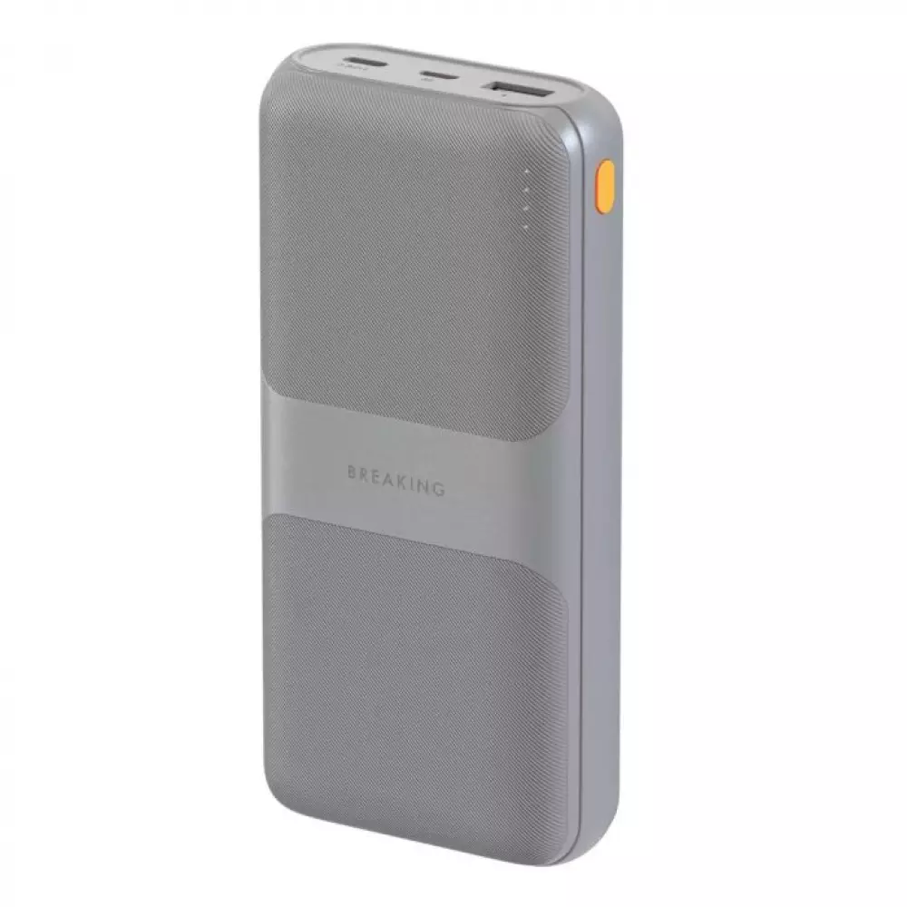 Внешний аккумулятор Breaking P205, USB-A+USB-C, 20 000 mAh, 3.0A, 20W, PD, QC 3.0 (Графит) 27241