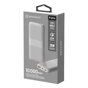 Внешний аккумулятор Breaking P204, USB-A+USB-C, 10 000 mAh, 3.0A, 20W, PD, QC 3.0 (Графит) 27239