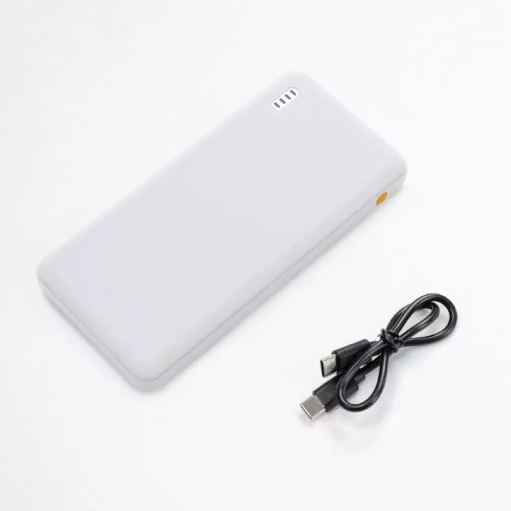 Внешний аккумулятор Breaking P203, USB-A+USB-C, 10 000 mAh, 3.0A, 20W, PD, QC 3.0 (Белый) 27236