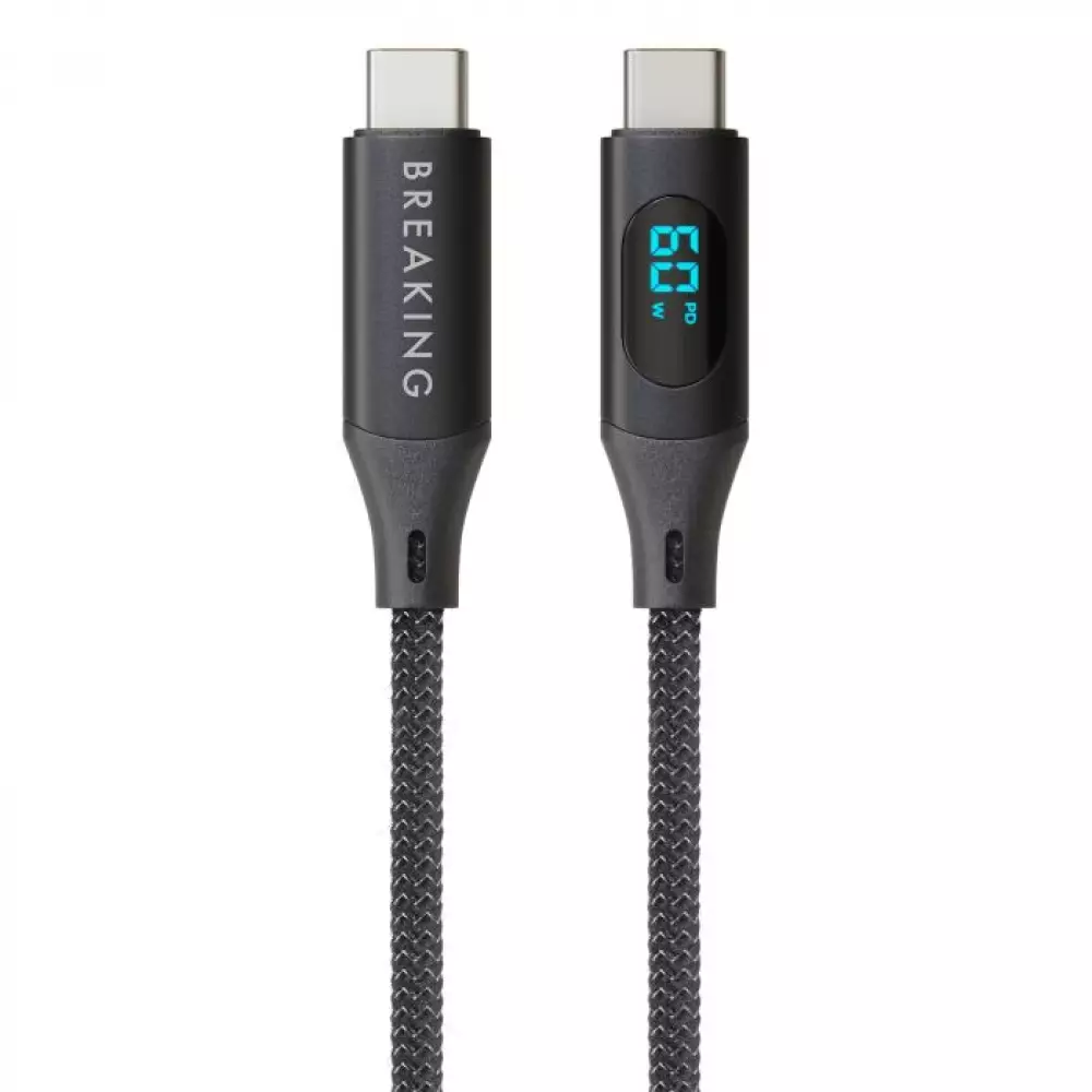 Кабель Breaking Mountain series K18, USB-C USB-C, 1.2м (черный) 21343