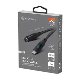 Кабель Breaking Mountain series K18, USB-C USB-C, 1.2м (черный) 21343
