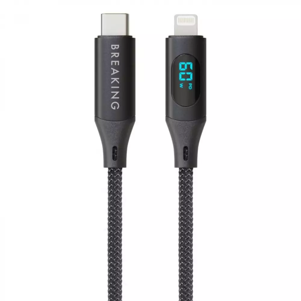 Кабель Breaking Mountain series K17, USB-C Lighting, 1.2м (черный) 21342
