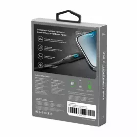 Кабель Breaking Mountain series K17, USB-C Lighting, 1.2м (черный) 21342
