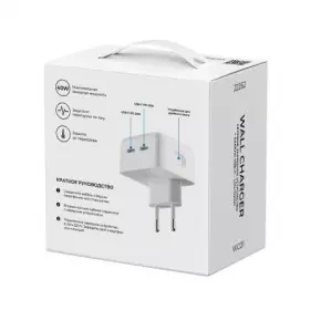 СЗУ Breaking WC01, 2USB-C, PD40W, 3A+кабель USB-C, Lightning (белый) 22262