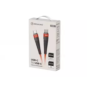 Кабель Breaking Mountain series K16, 2USB-C, 3.0А 1м (красный) 21341