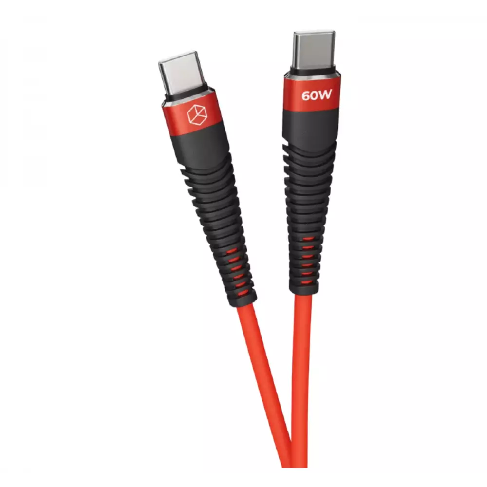 Кабель Breaking Mountain series K16, 2USB-C, 3.0А 1м (красный) 21341