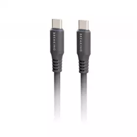 Кабель Breaking Soft Touch K22, 2USB-C 60W, 3.0A 1м (Черный) 21351