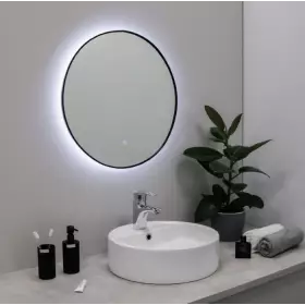 Зеркало Fixsen FX-1070B с подсветкой LED круглое 70*70см черное