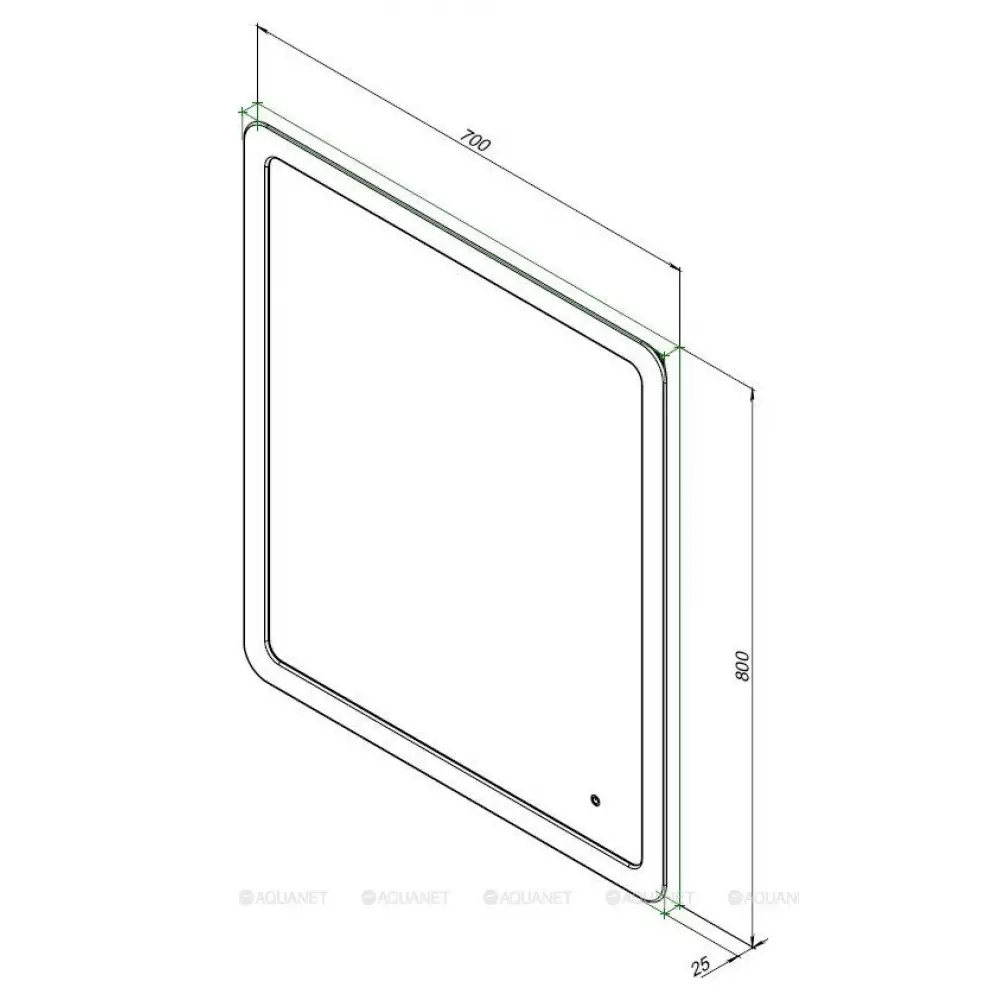 Зеркало Aquanet Ирис 70х80 LED (326444)