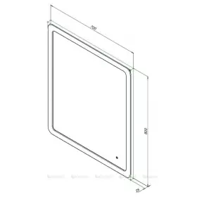 Зеркало Aquanet Ирис 70х80 LED (326444)