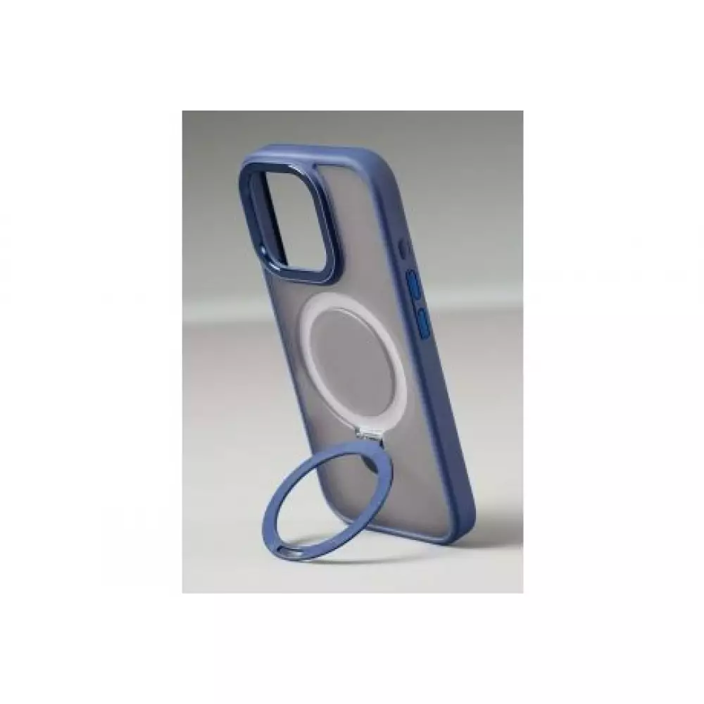 Накладка пластиковая Breaking M01 Stand Style для iPhone 16 Pro (Blue Titanium) 43219