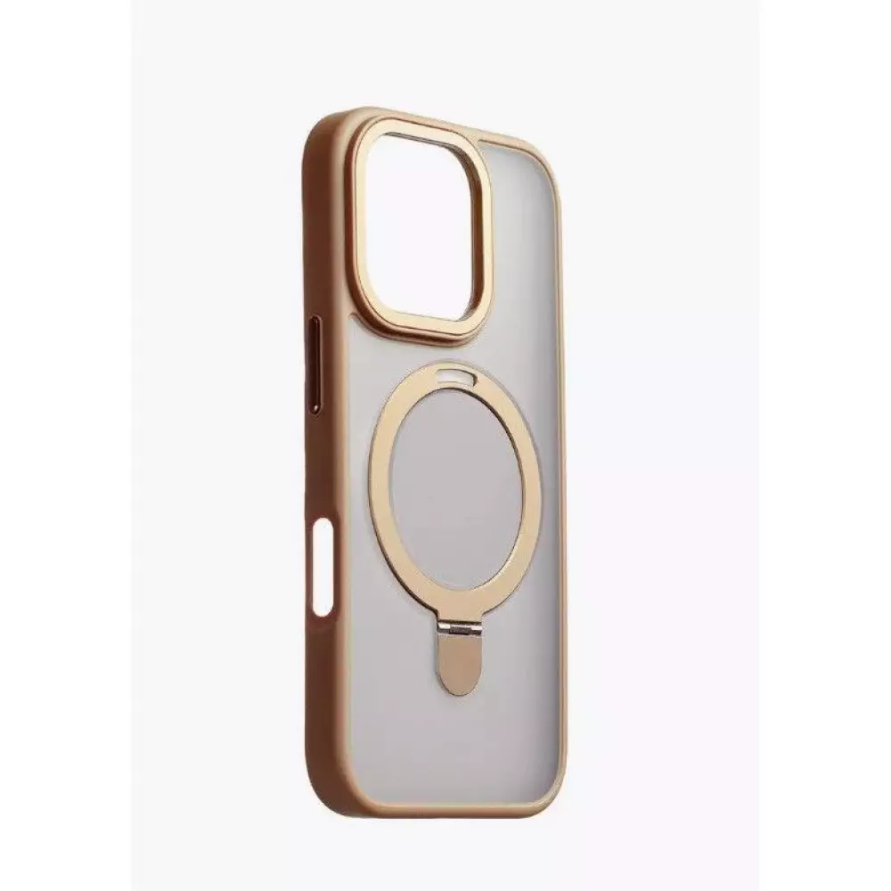Накладка пластиковая Breaking M01 Stand Style для iPhone 16 Pro (Bronze Gold) 43220