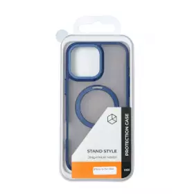 Накладка пластиковая Breaking M01 Stand Style для iPhone 16 Pro Max (Blue Titanium) 43226