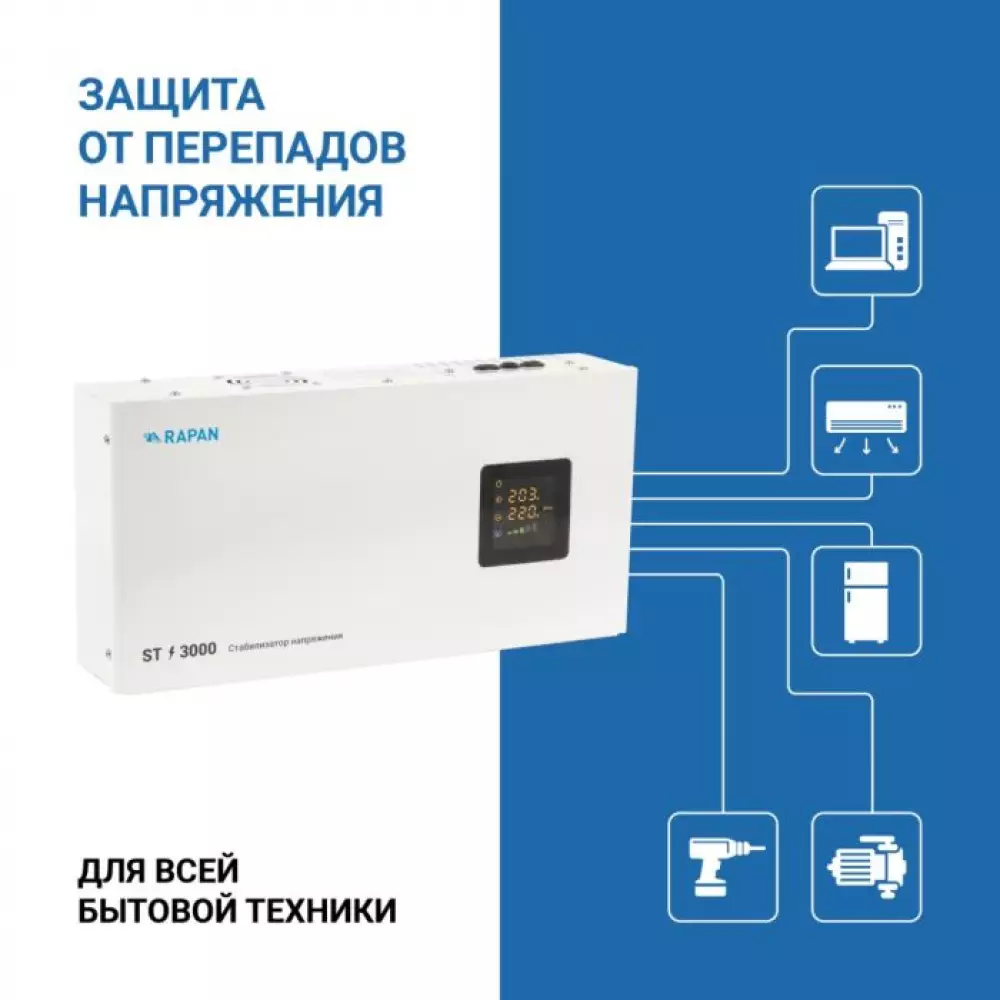 Стабилизатор напряжения Rapan Бастион ST-3000