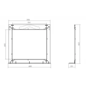 Зеркало ДаниэлаАква Николь 100 Патина (золото)